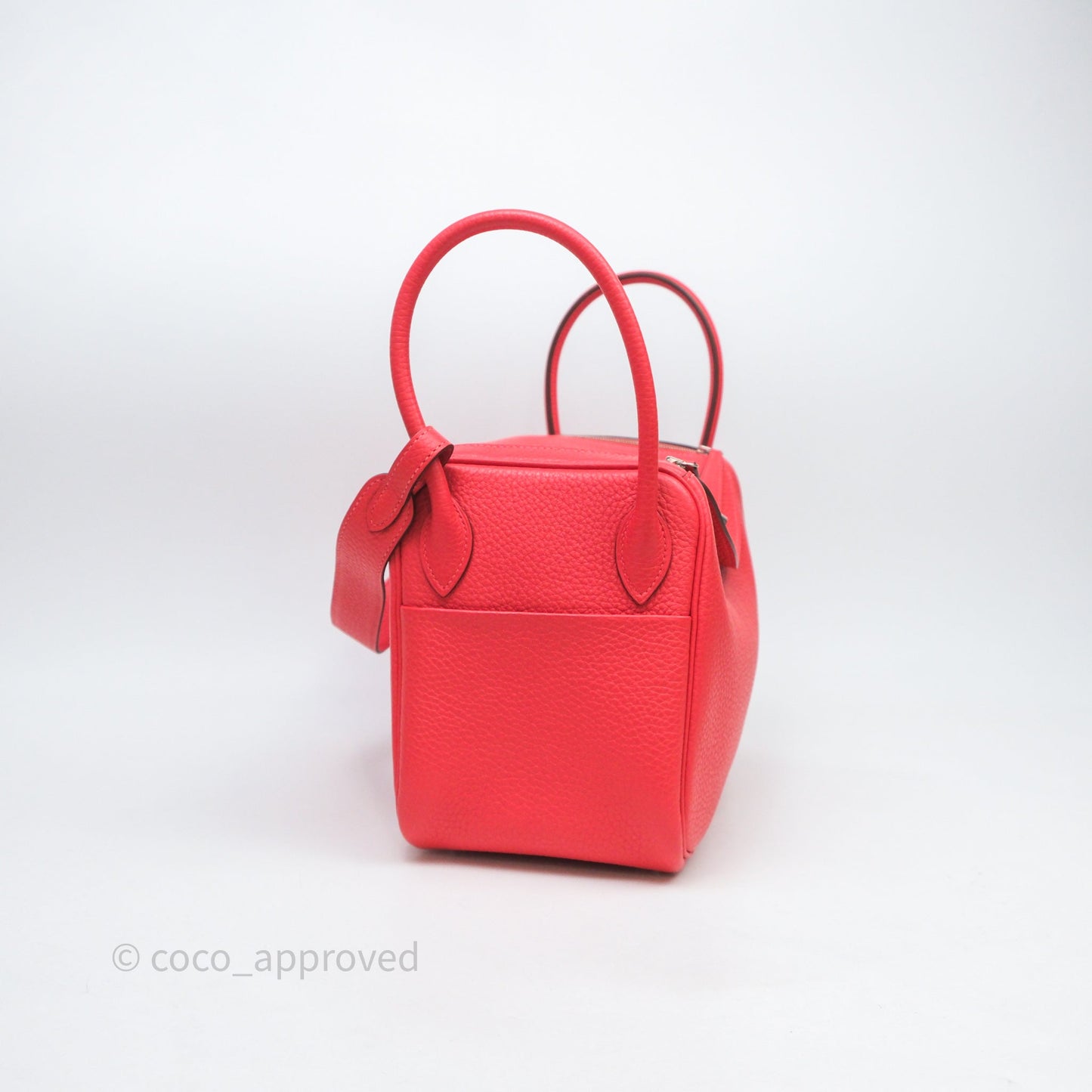 Hermes Lindy 26 Clemence Rouge Palladium Hardware