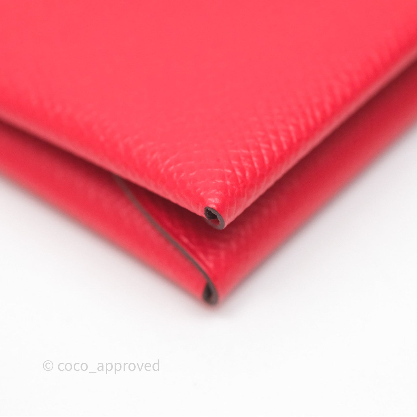 Hermès Calvi Duo Compact Card Holder Rouge De Coeur
