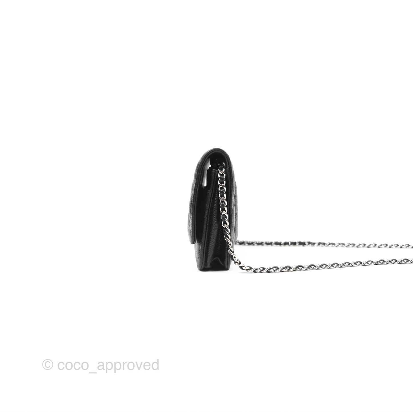 Chanel Quilted Classic WOC Black Caviar Silver Hardware