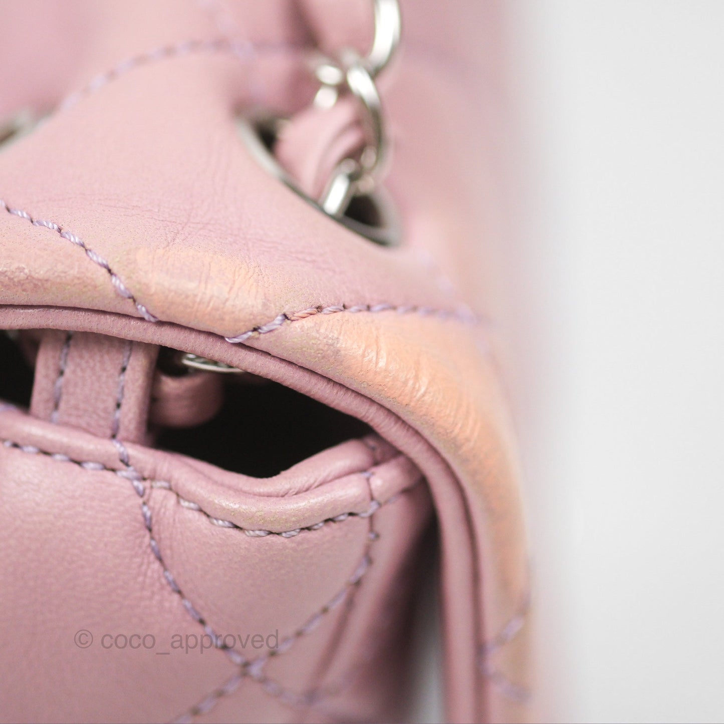 Chanel Medium Bicolor CC Chain Flap Pink/Black Lambskin Silver Hardware