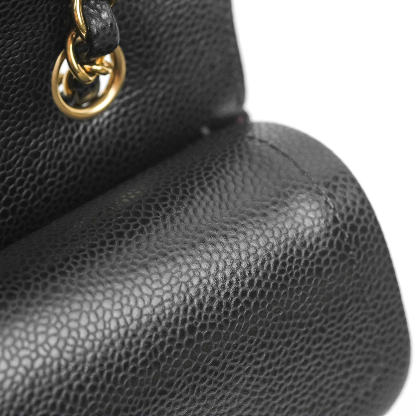Chanel Small Classic Flap Quilted Black Caviar Gold Hardware