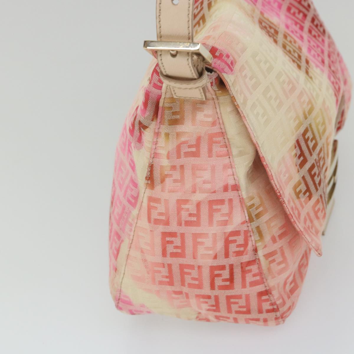 Luxury FendiZucchino Canvas Mamma Baguette Shoulder Bag Pink58332