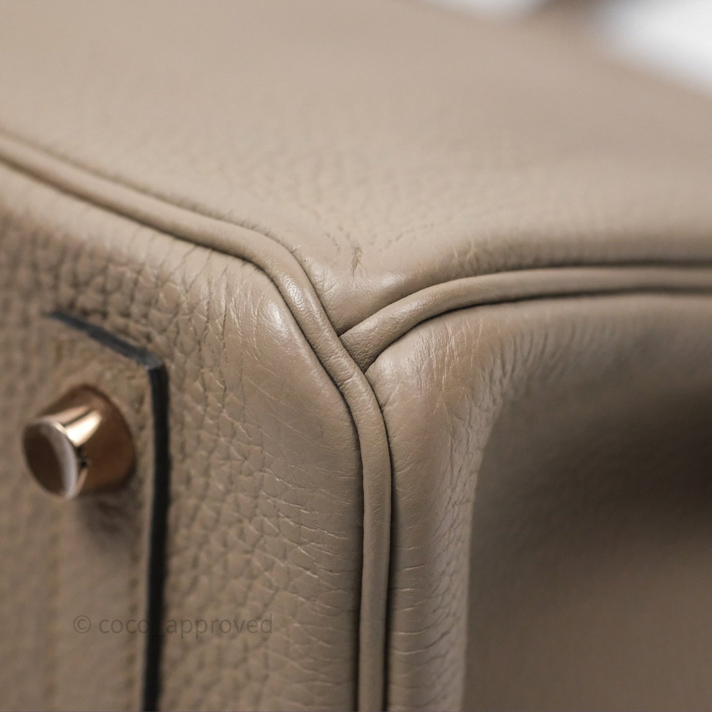 Hermès Birkin 30 Retourne Gris Asphalte M8 Togo Rose Gold Hardware