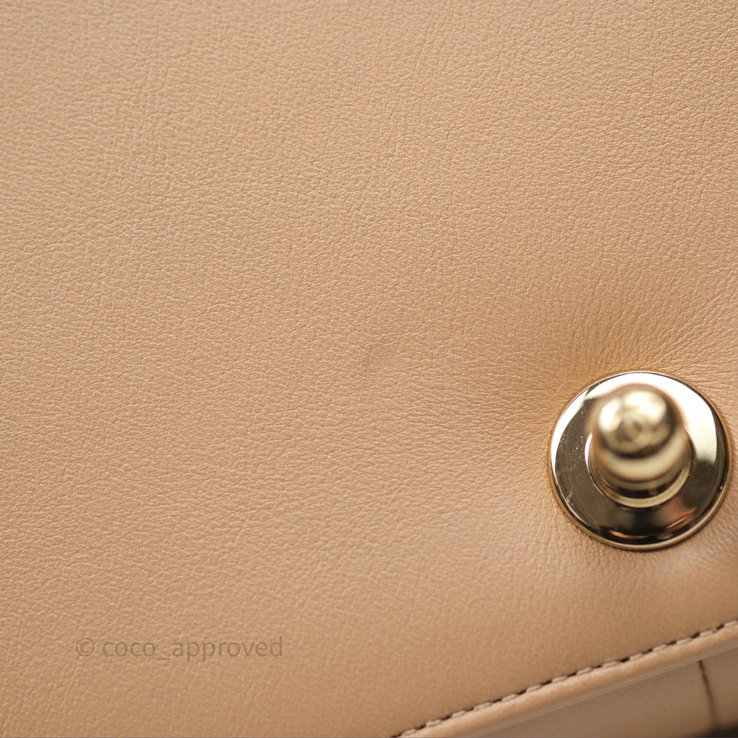 Chanel Boy Quilted Medium Beige Calfskin Gold Hardware