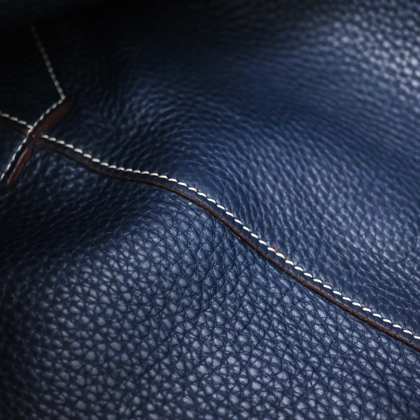 Hermès Double Sens Tote 36 Gold/Navy Clemence