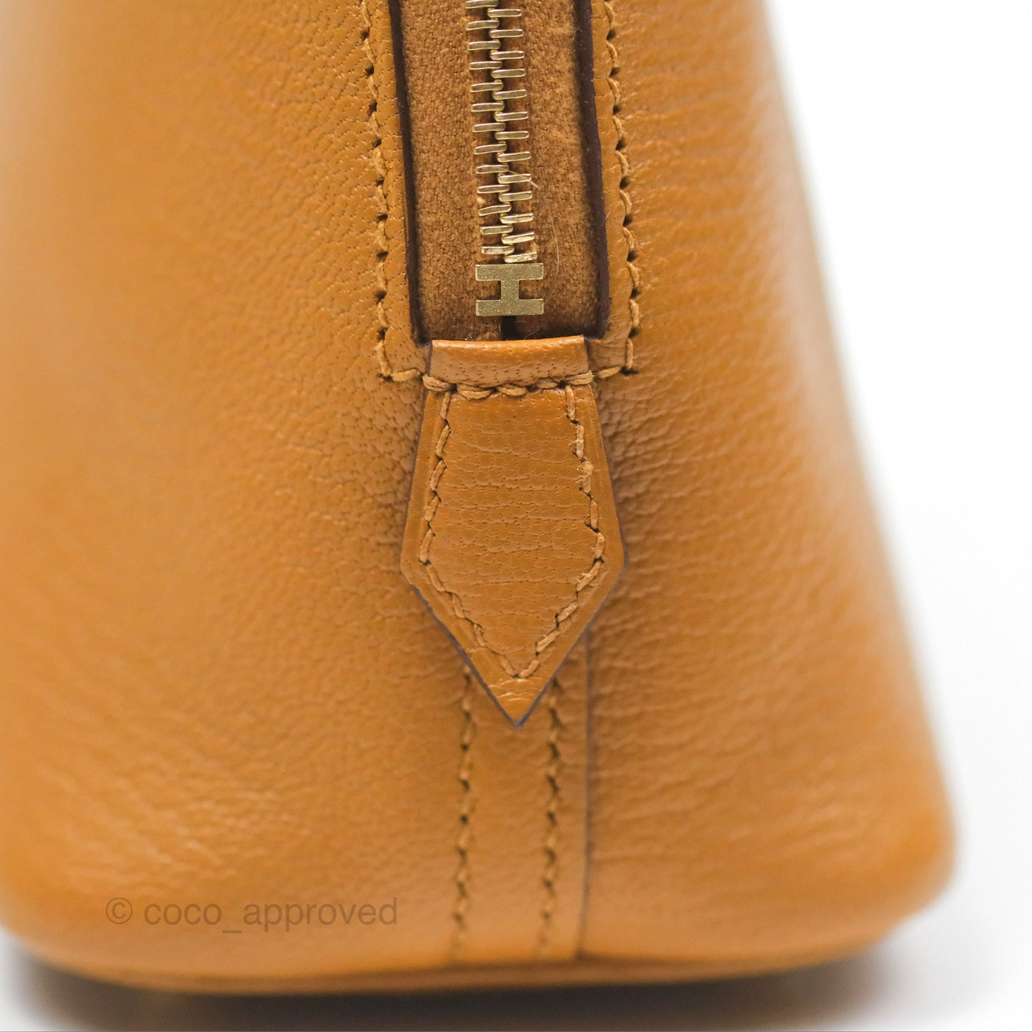 Hermès Bolide Mini 1923 Caramel Chevre Mysore Strap Ficelle/Black Gold Hardware