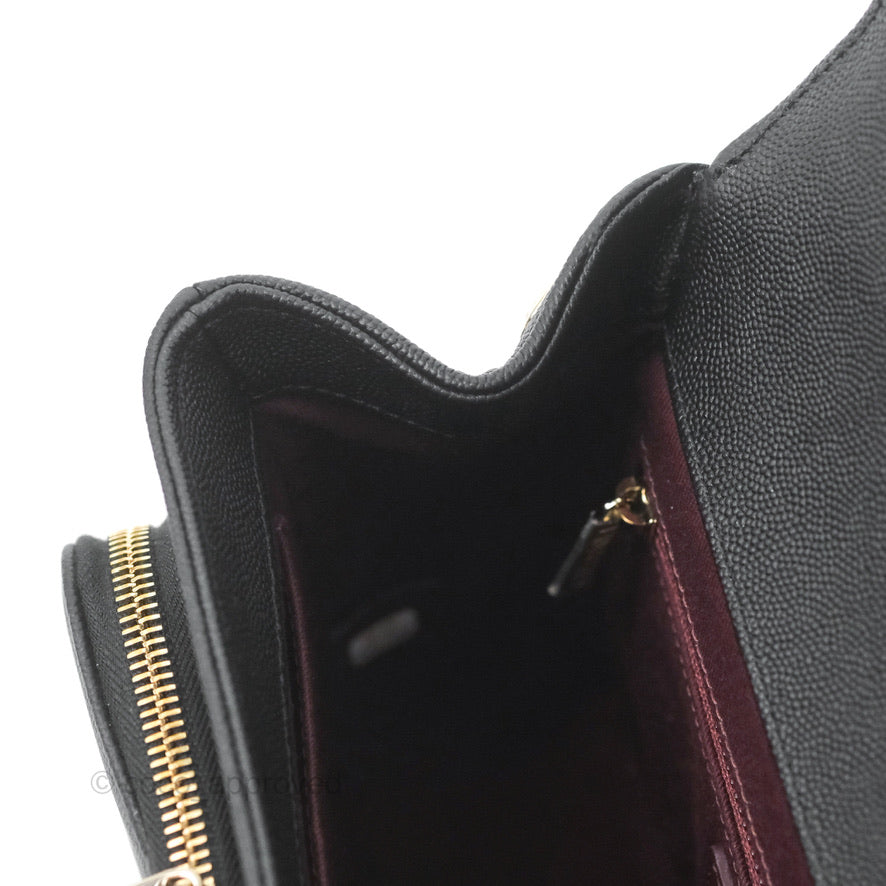 Chanel Quilted Medium Business Affinity Flap Black Caviar Gold Hardware
