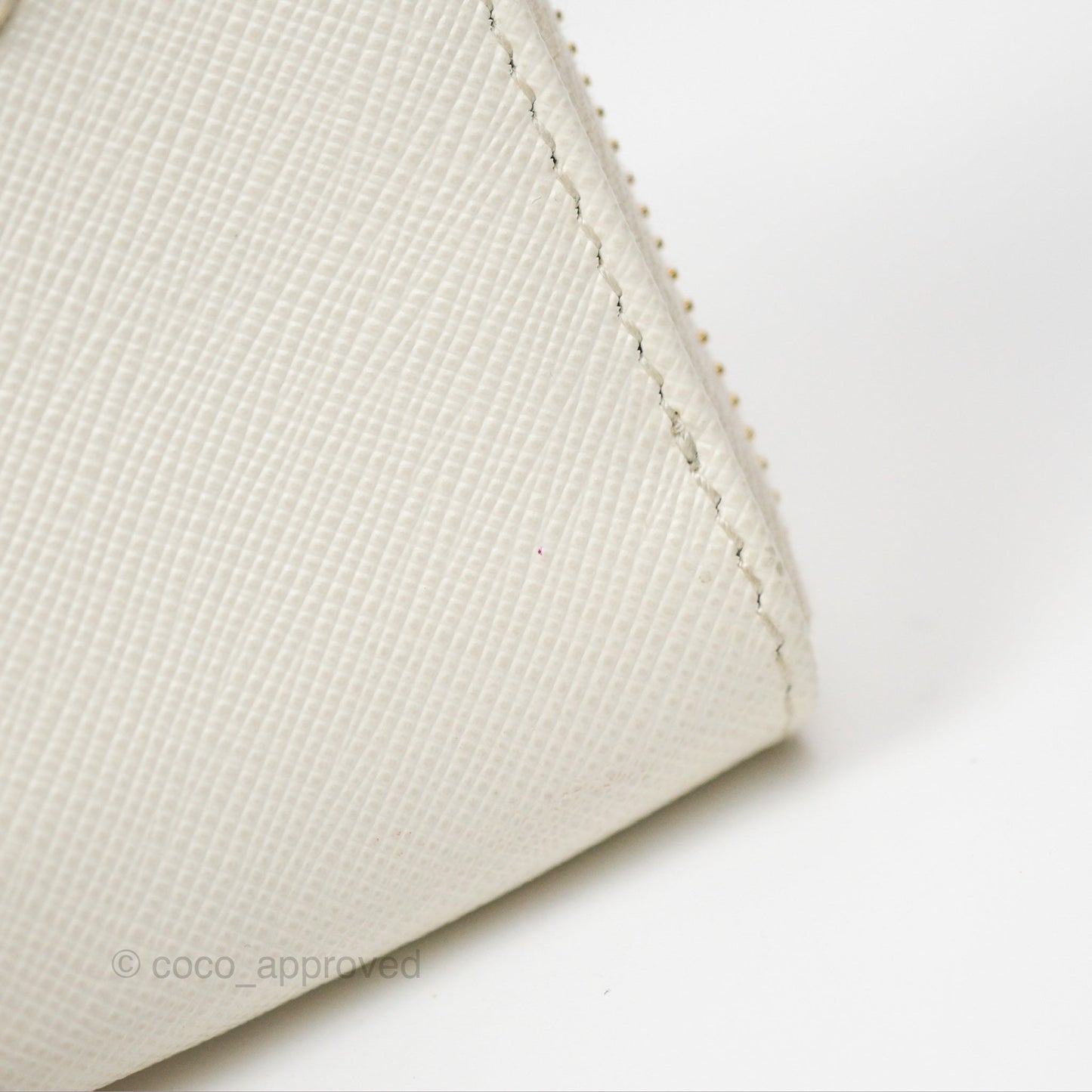 Prada Re-Edition 2005 Ivory White Saffiano Leather Bag Gold Hardware
