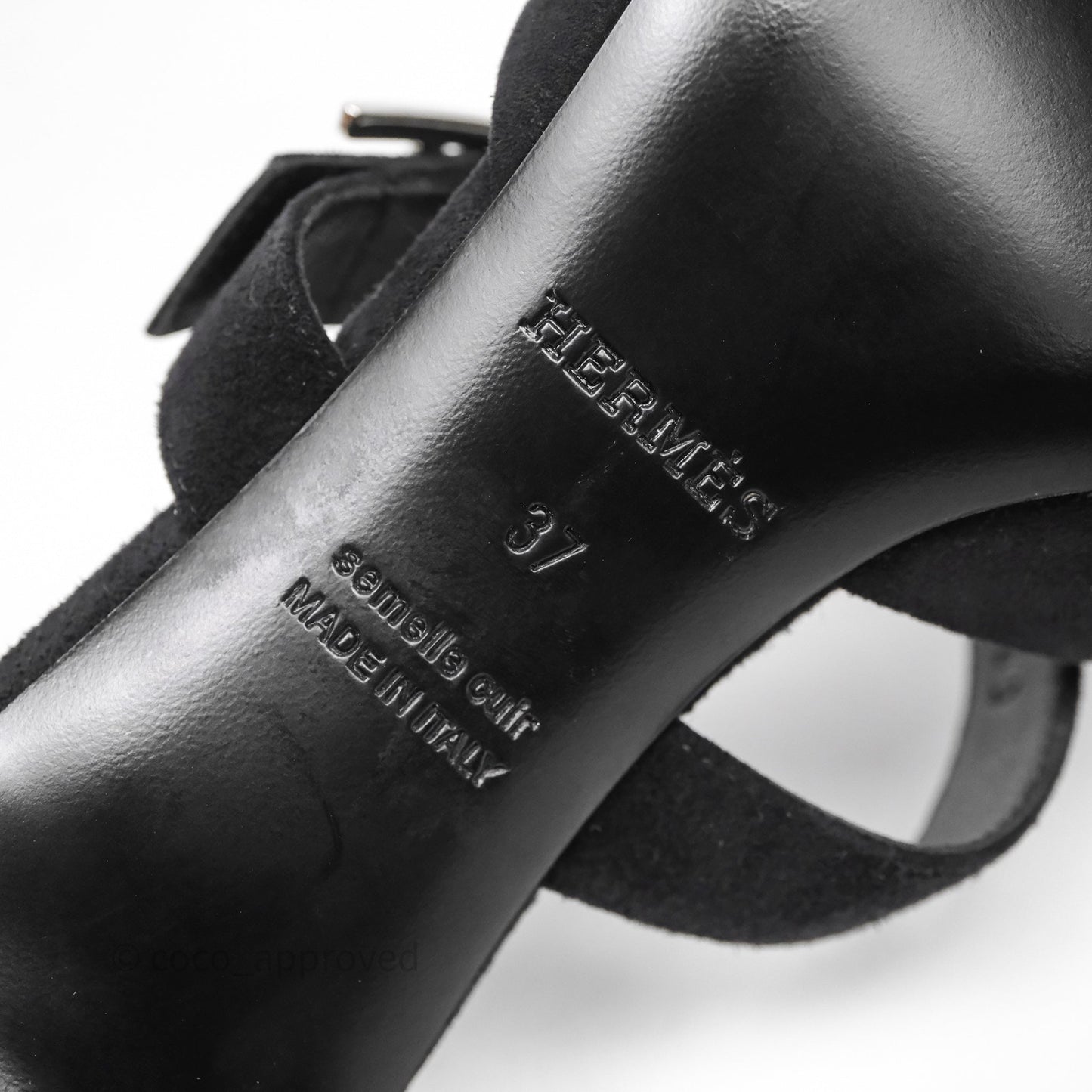 Hermès Suede Blink Black Size 37