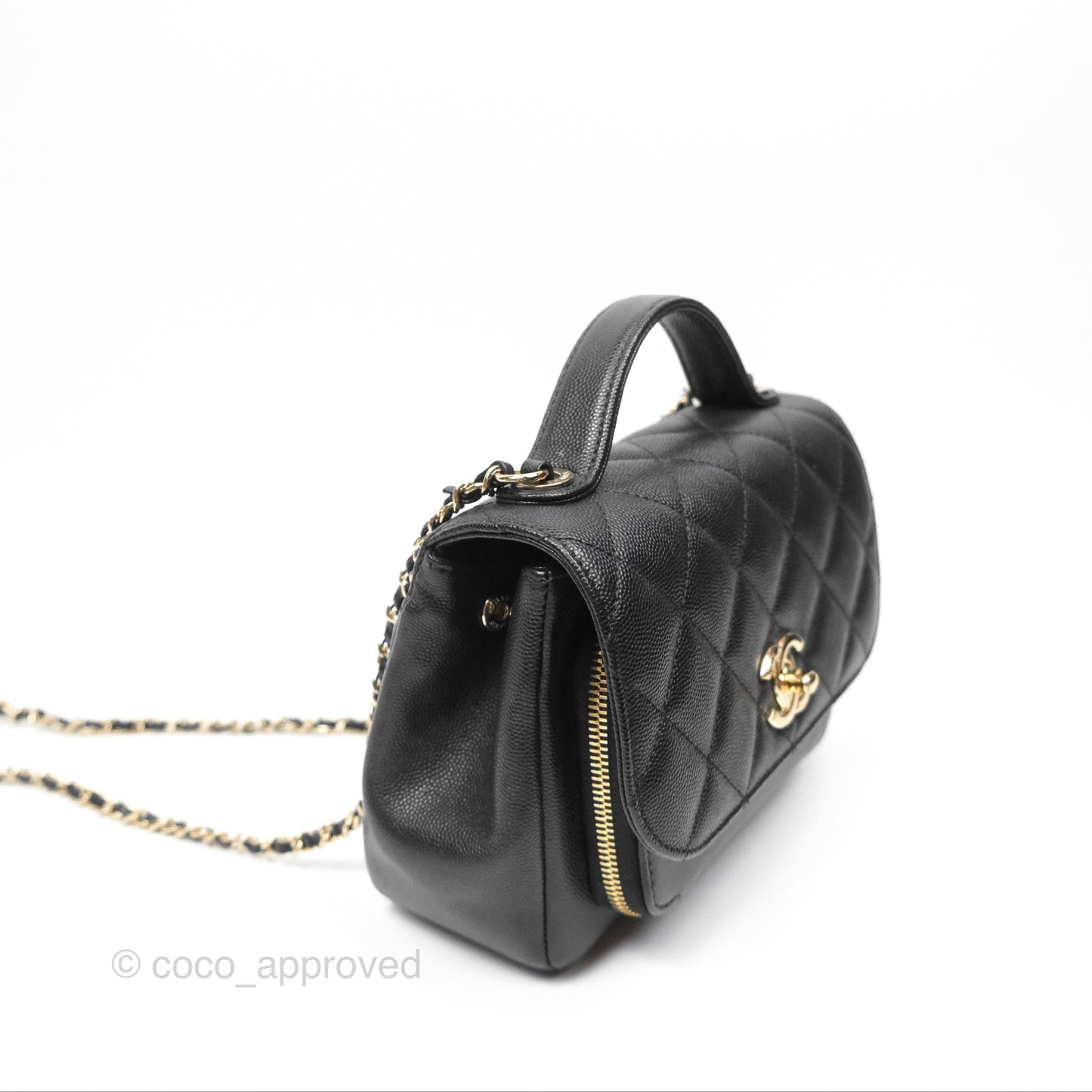 Chanel Quilted Small Business Affinity Flap Black Caviar Gold Hardware