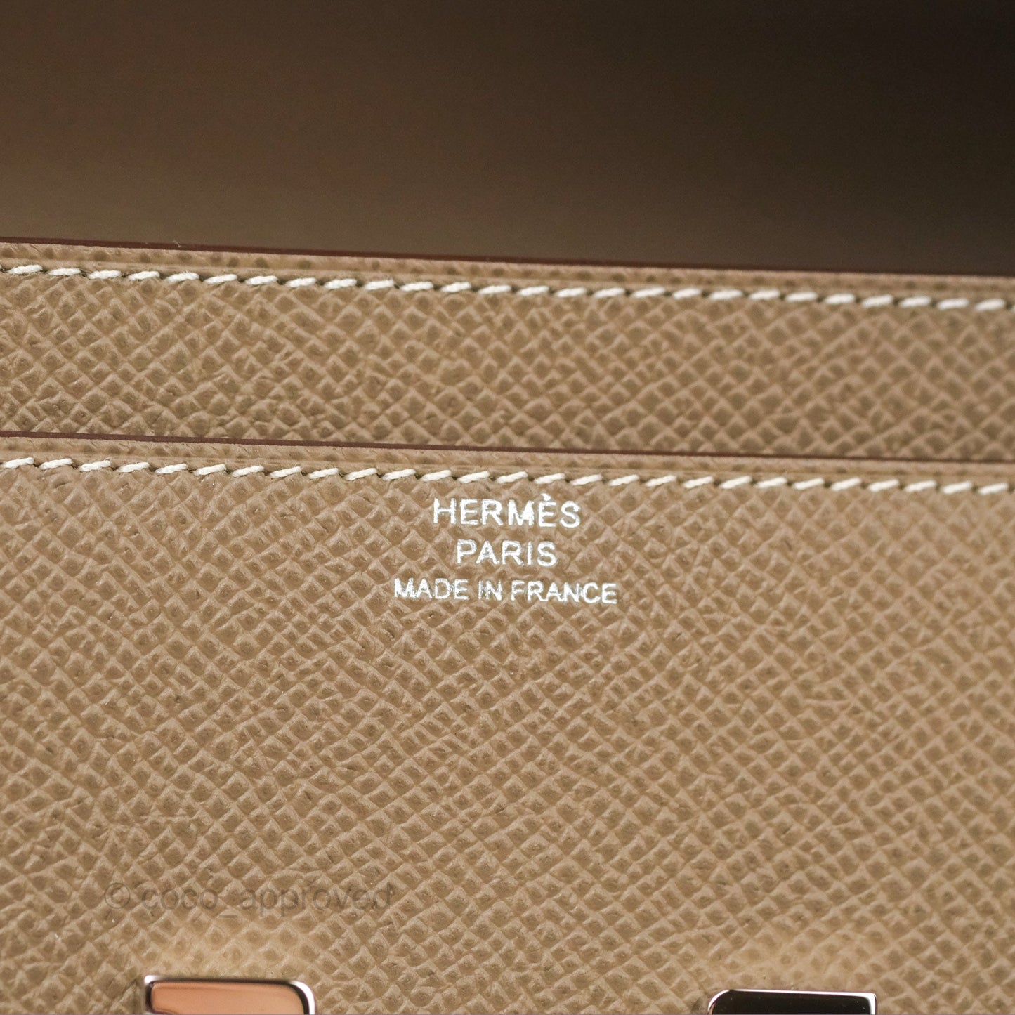 Hermès Constance To Go Wallet Etoupe Epsom Palladium Hardware
