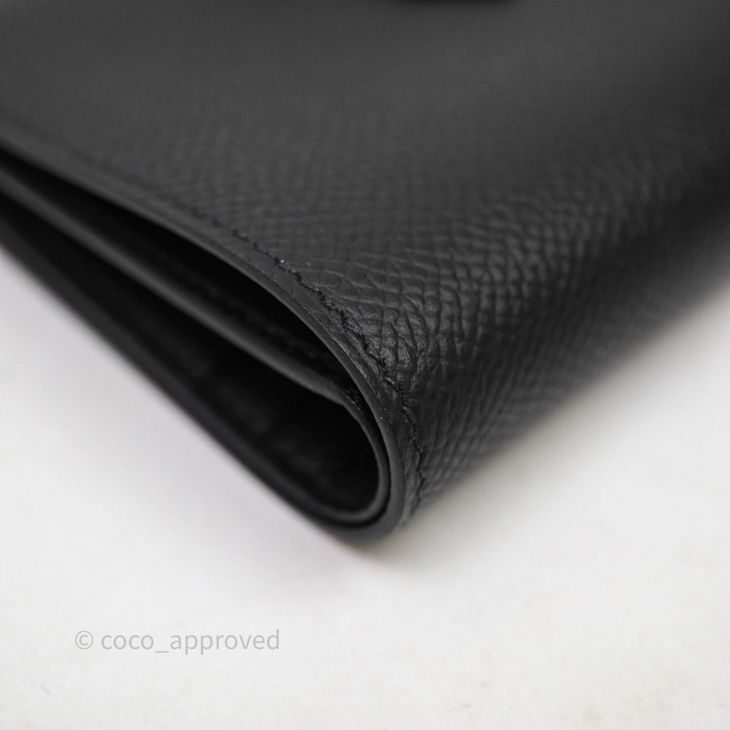 Hermès Bearn Compact Wallet Noir Epsom Palladium Hardware