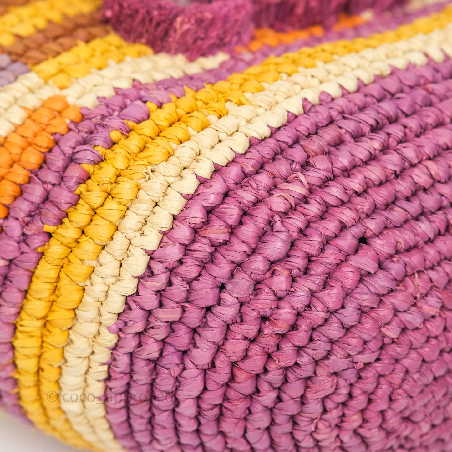 Loewe x Paula’s Ibiza Slit Mini Rainbow Raffia Bag
