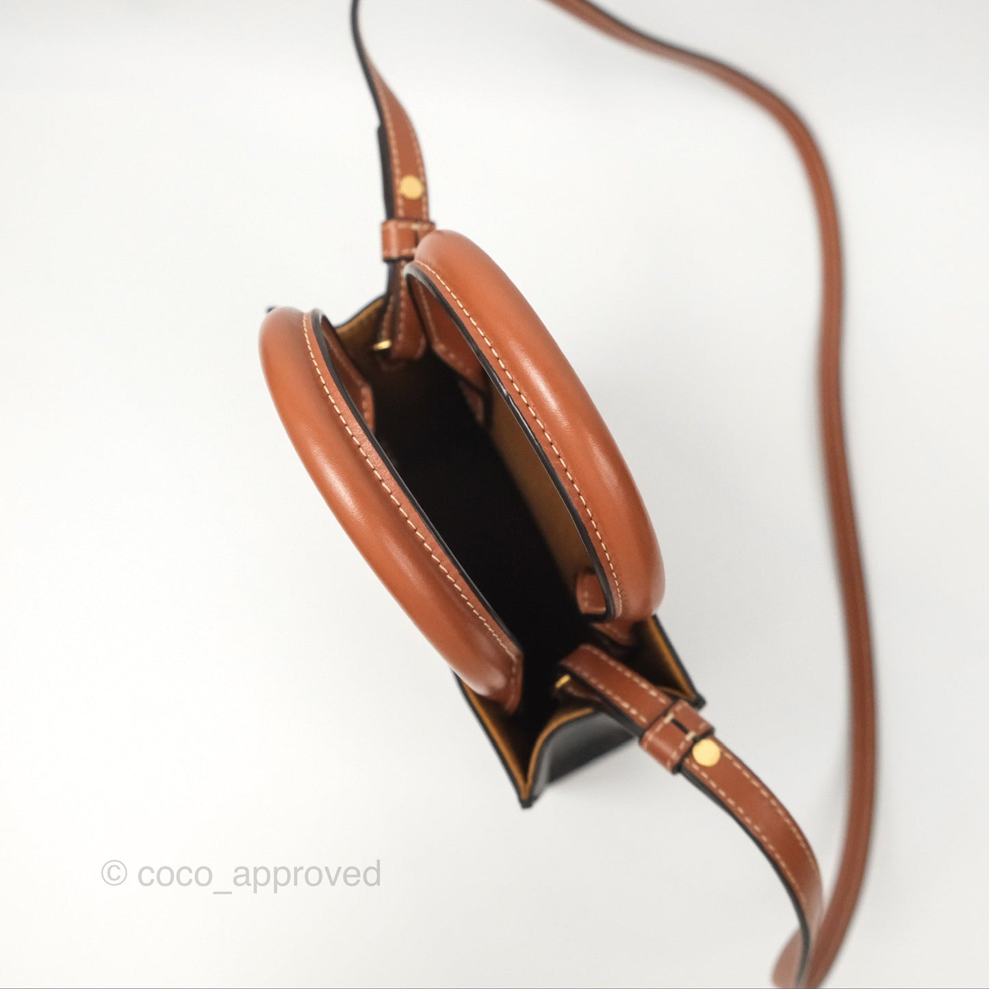 Celine Mini Vertical Cabas Bag Triomphe Canvas Tan