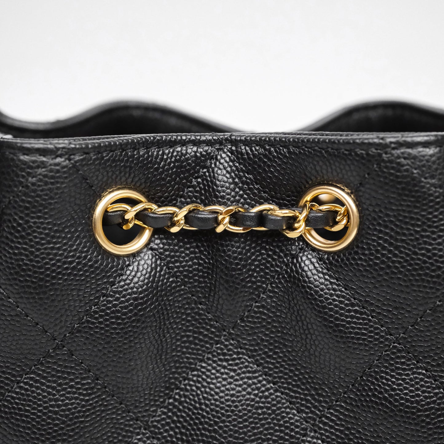 Chanel 25 Mini Bag Black Caviar Gold Hardware