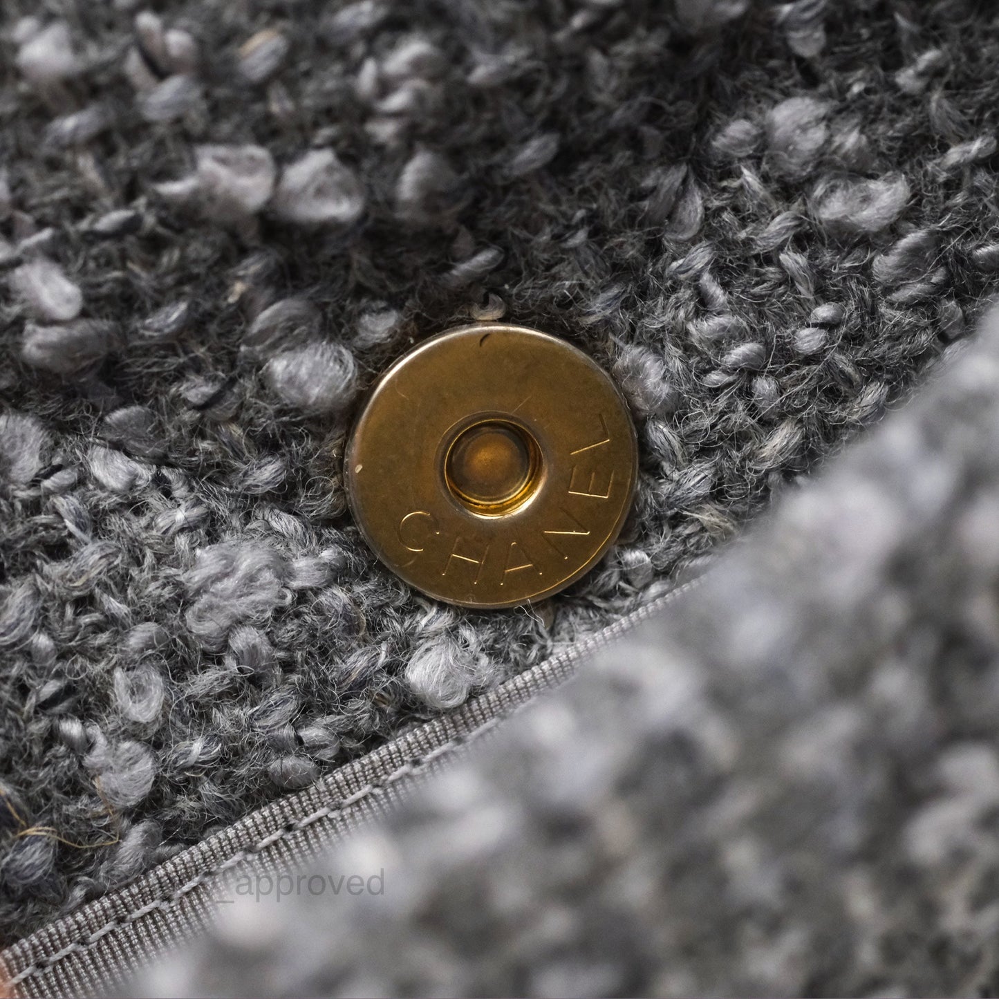Chanel 19 Small Tweed Grey Mixed Hardware
