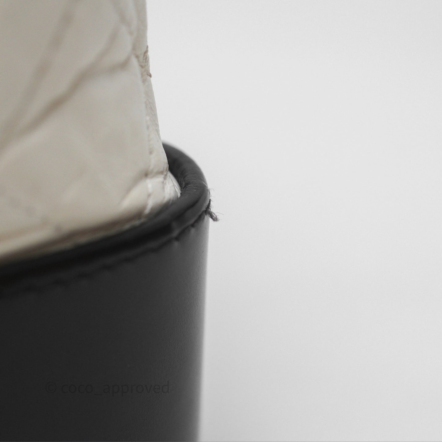 Chanel Small Gabrielle Backpack White Black Aged Calfskin