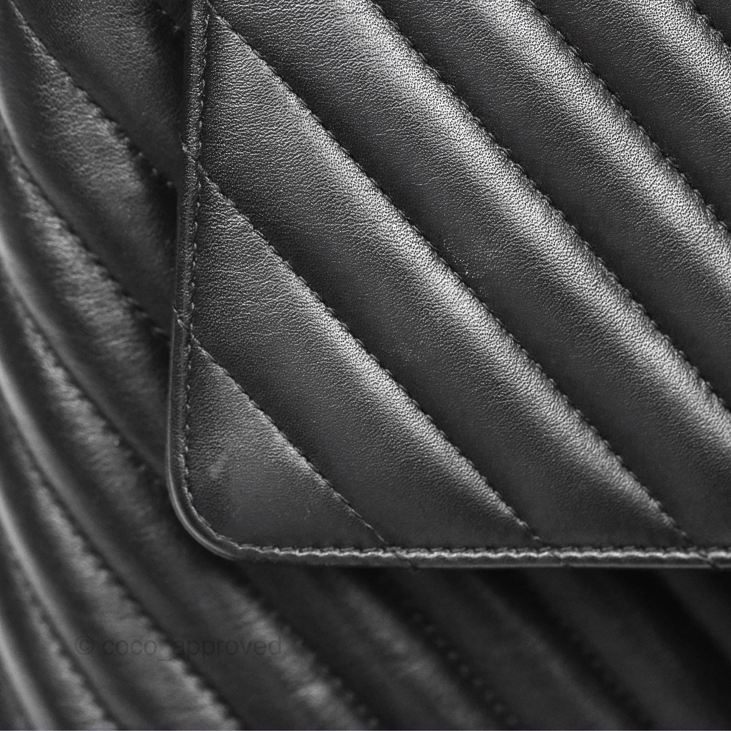 Chanel Medium Chevron Urban Spirit Backpack Black Calfskin Silver Hardware