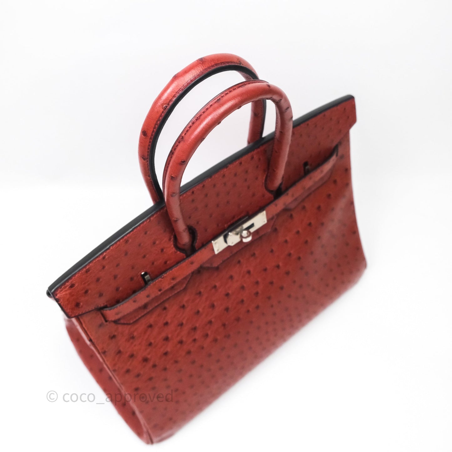 Hermès Birkin 35 Rouge H Ostrich Palladium Hardware