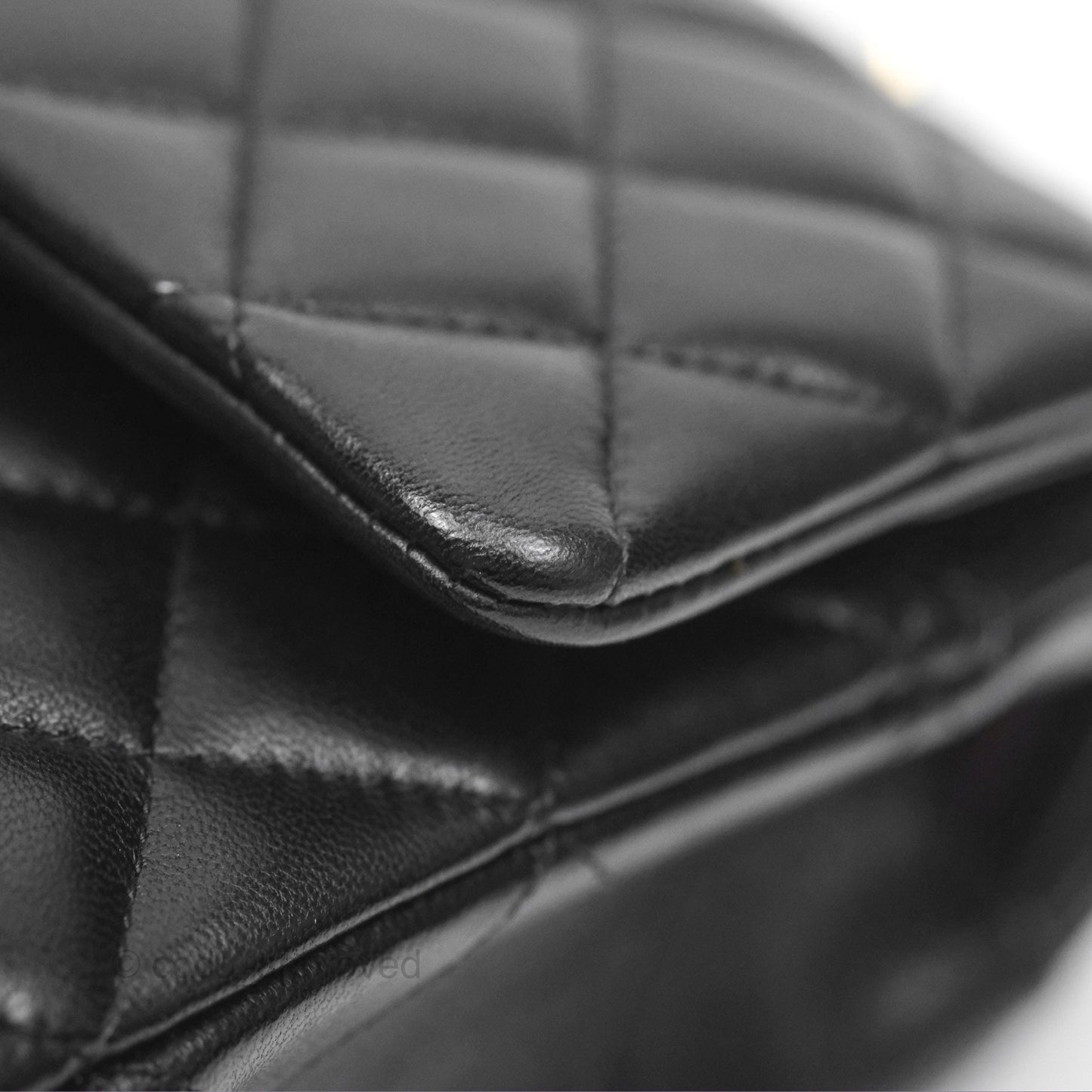 Chanel Classic M/L Medium Flap Quilted Black Lambskin Gold Hardware