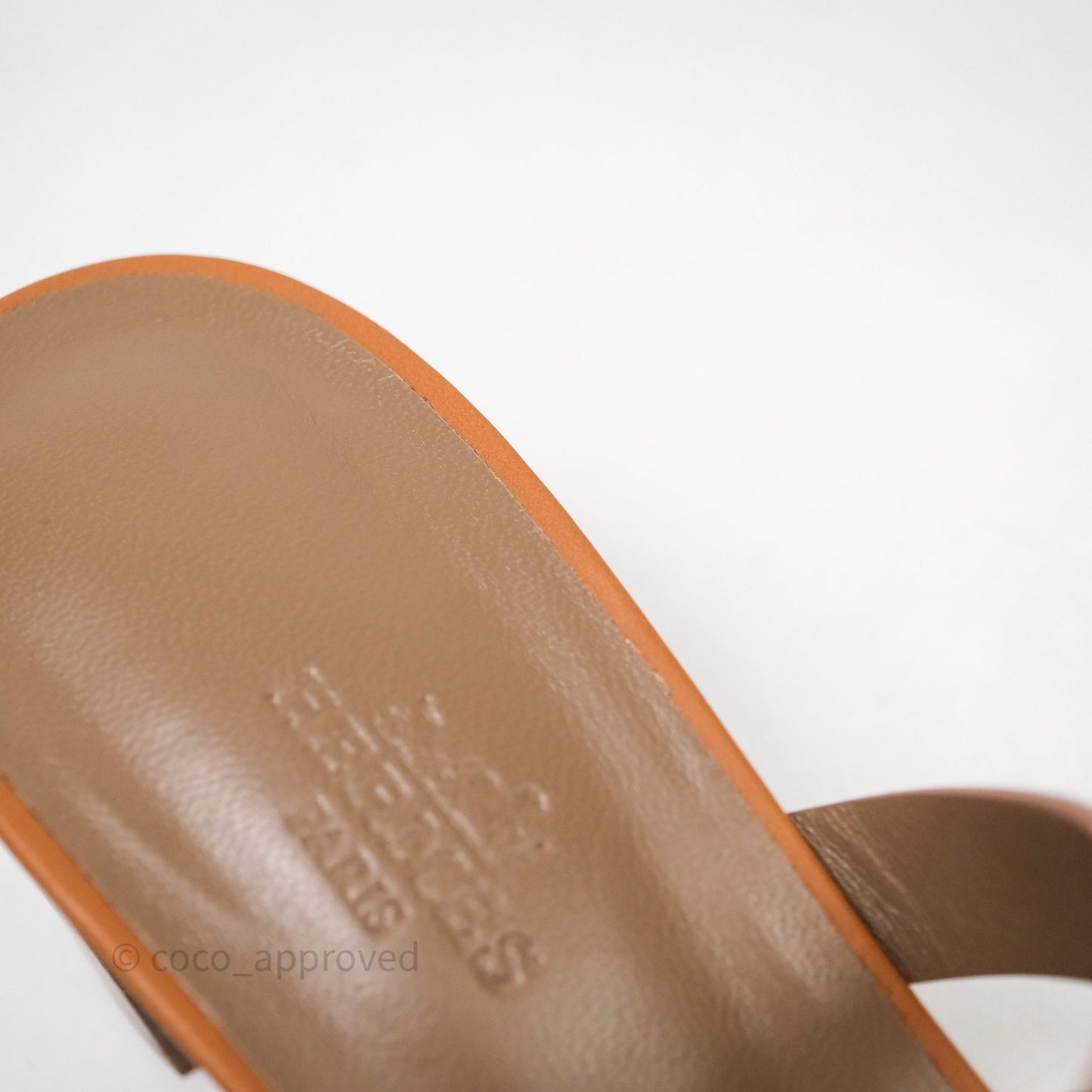 Hermes Amica Sandal Blanc/Naturel Size 38.5