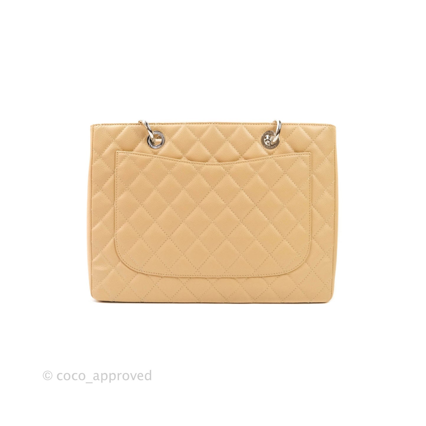 Chanel GST Beige Caviar Silver Hardware
