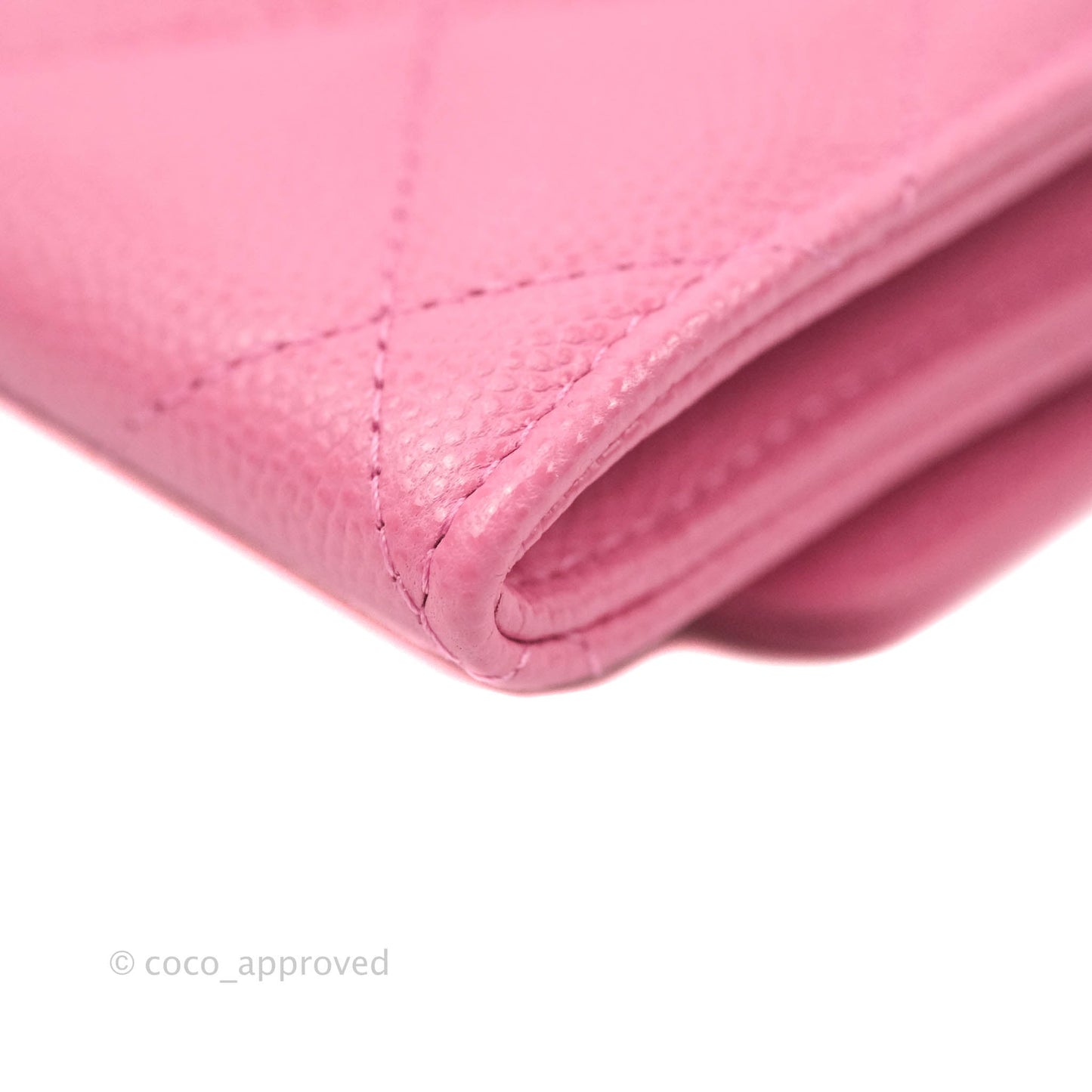 Chanel Quilted Flap Wallet Pink Caviar