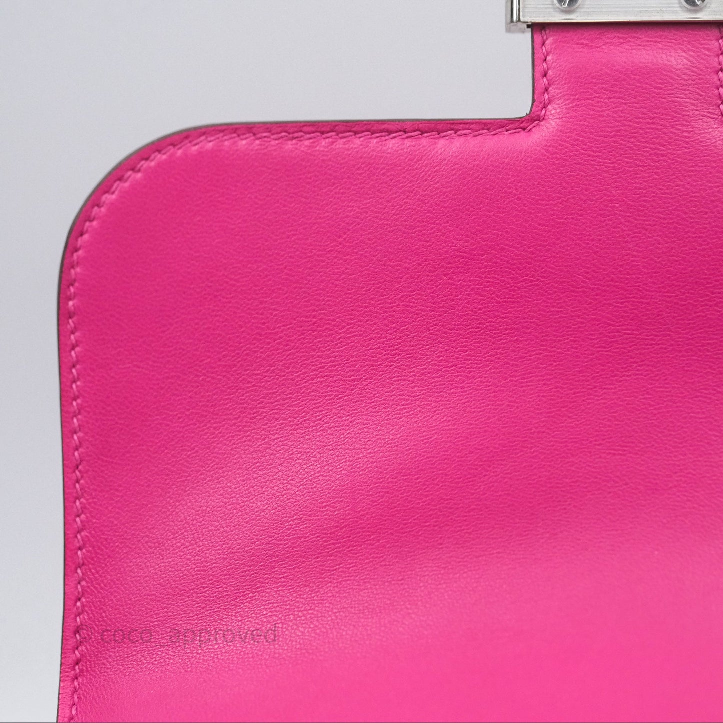 Hermès Constance Mini 18cm Rose Tyrien E5 Ostrich Palladium Hardware
