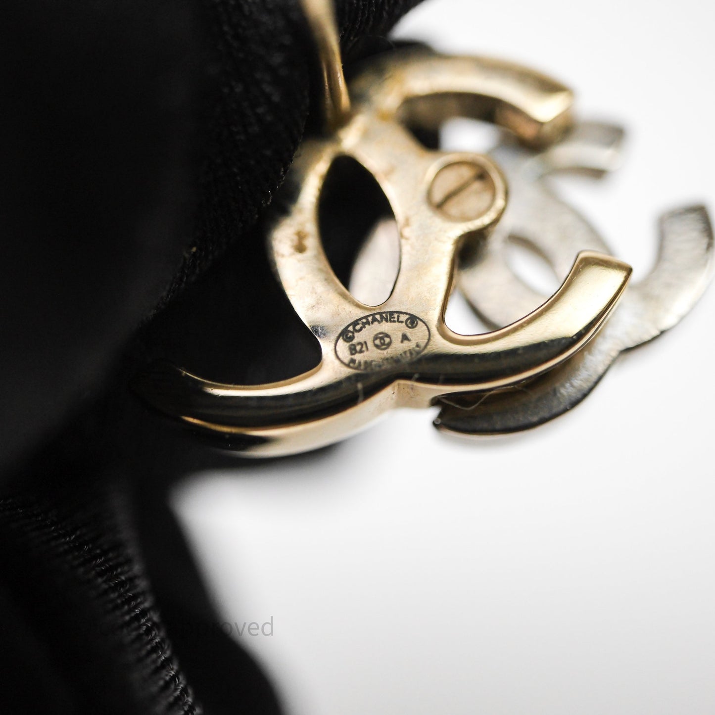 Chanel Double Crystal CC Earrings Silver & Gold Tone 21A