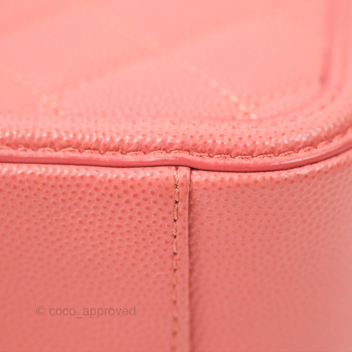 Chanel Quilted Medium CC Filigree Vanity Case Pink Caviar Gold Hardware