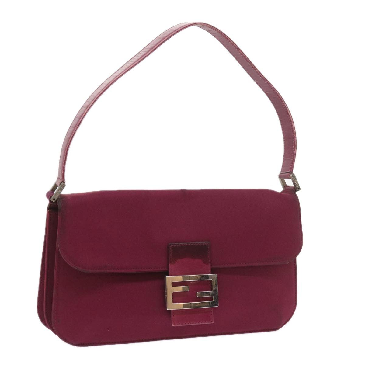 Luxury FendiMamma Baguette Shoulder Bag Nylon Bordeaux58685