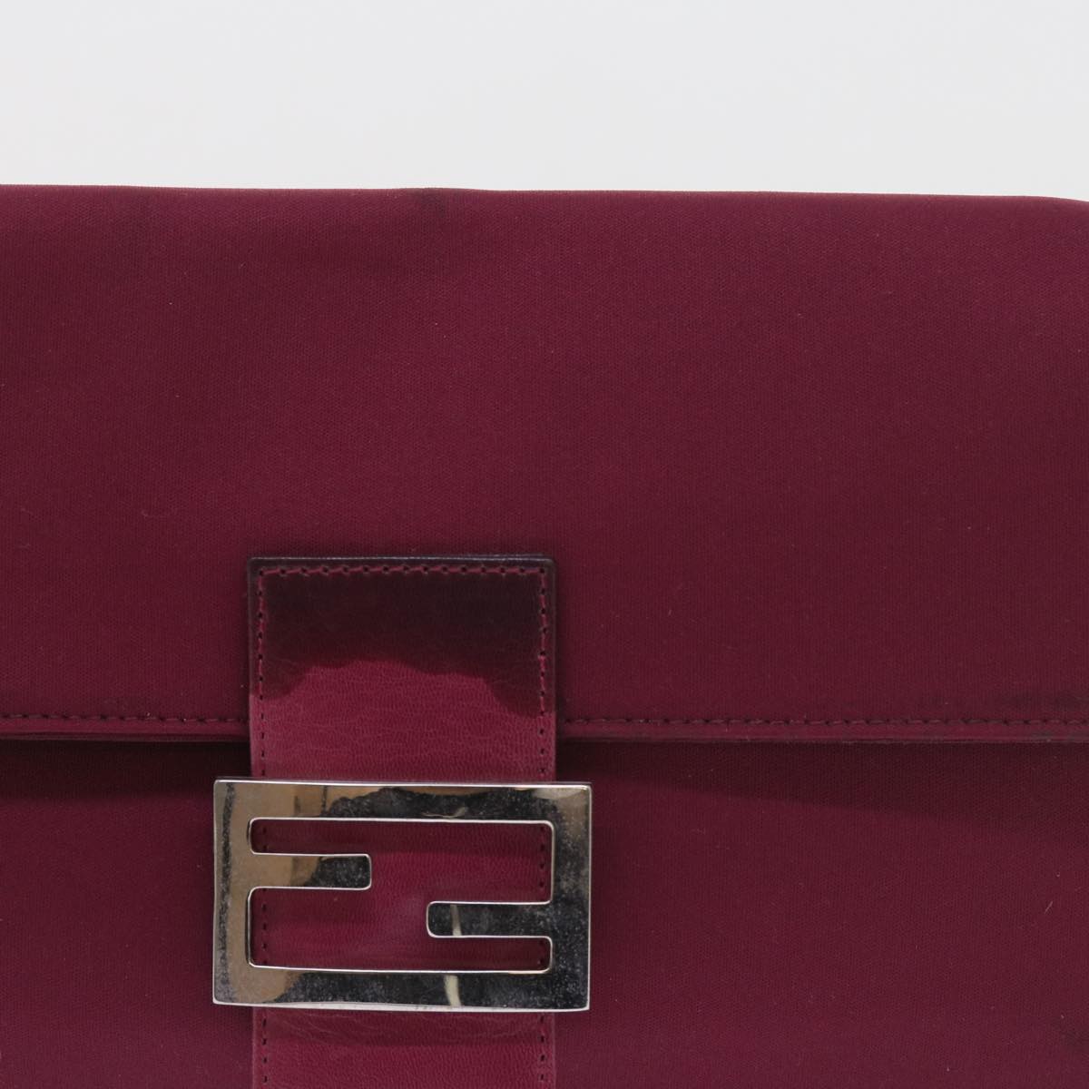 Luxury FendiMamma Baguette Shoulder Bag Nylon Bordeaux58685