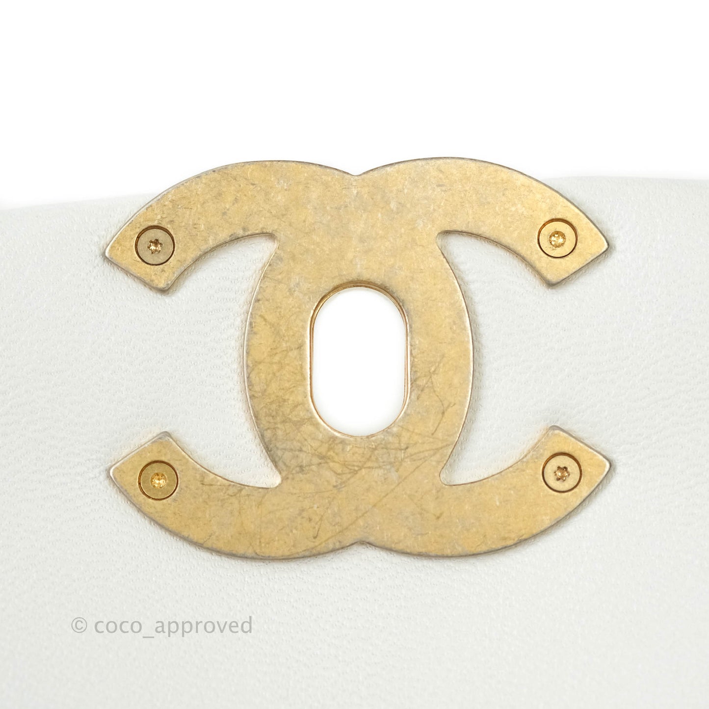 Chanel 19 Small White Mixed Hardware