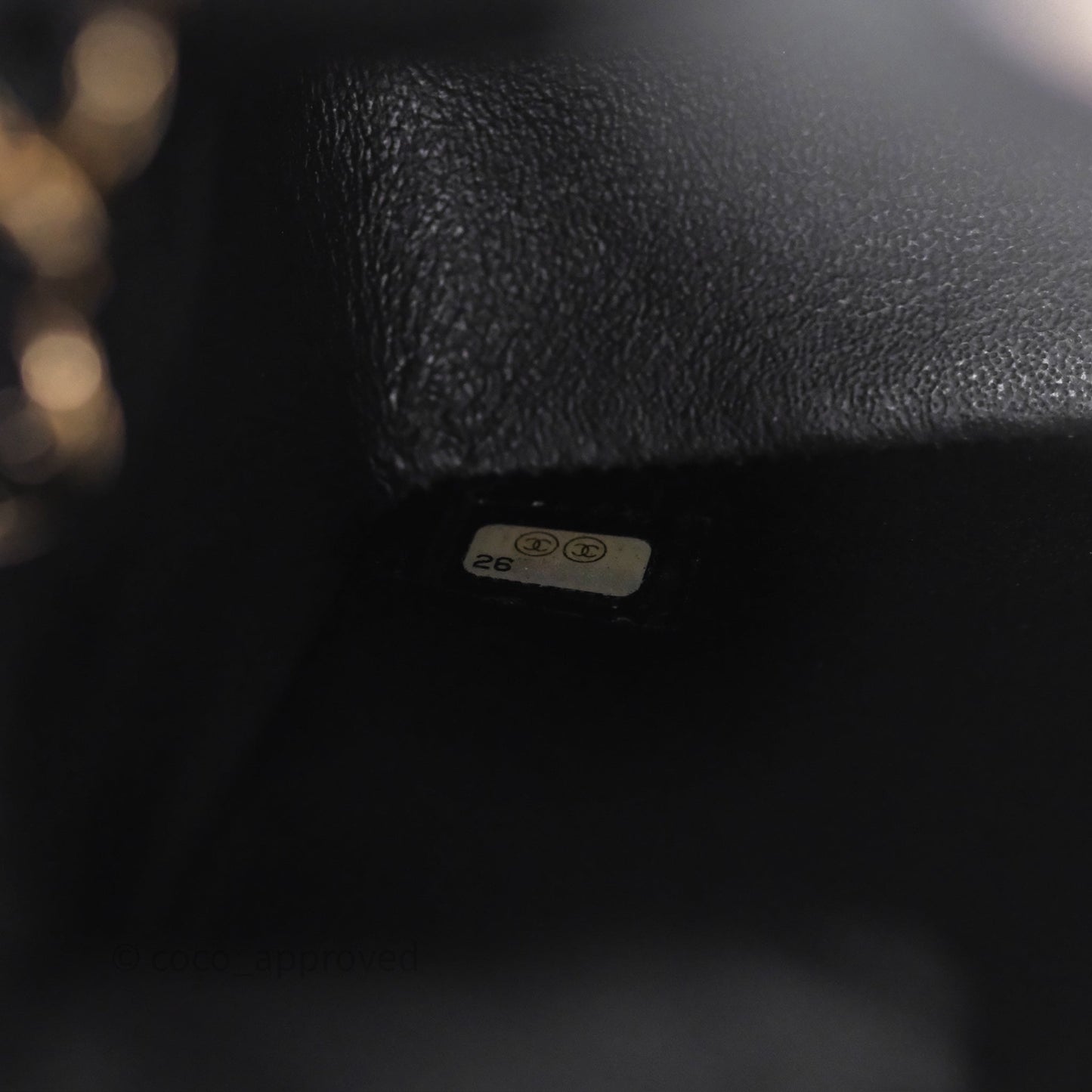 Chanel Mini Rectangular Chevron Black Caviar Gold Hardware