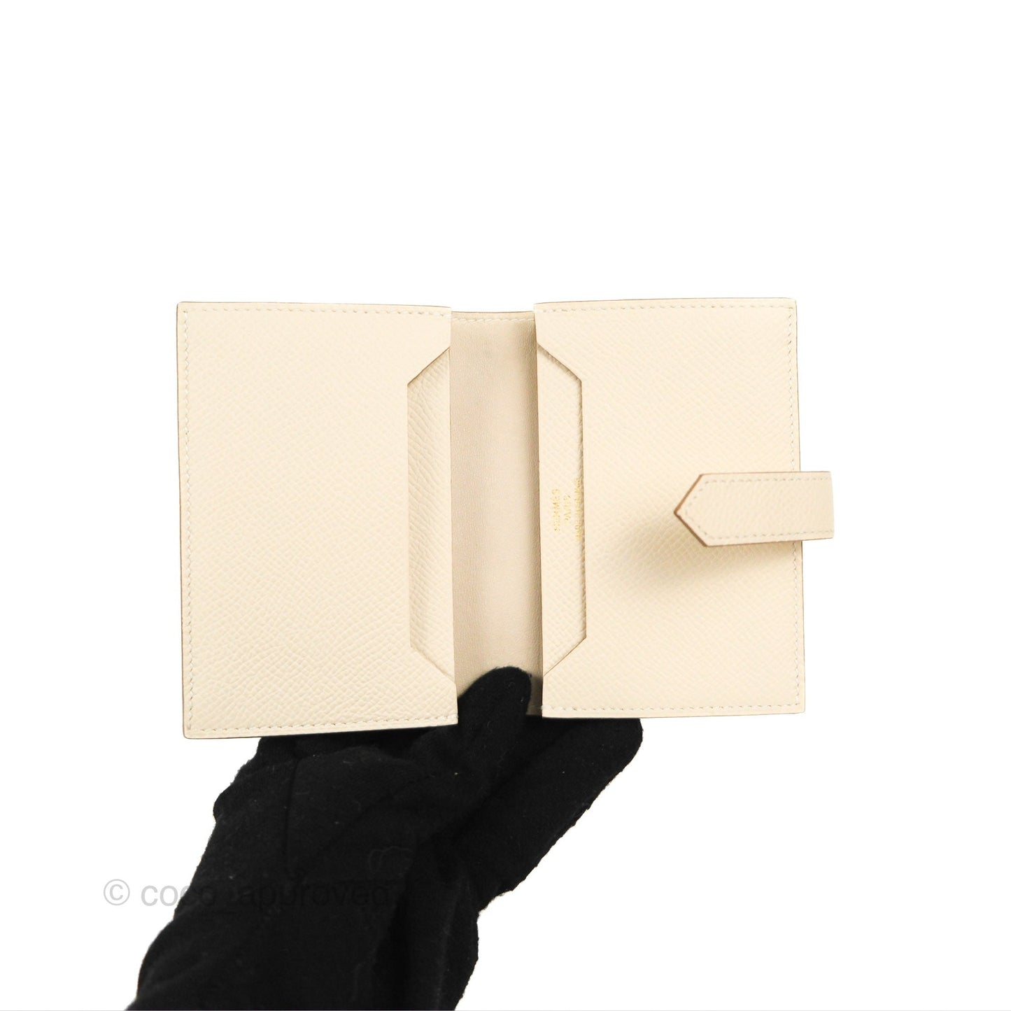 Hermès  Bearn Card Holder Nata Epsom Rose Gold Hardware
