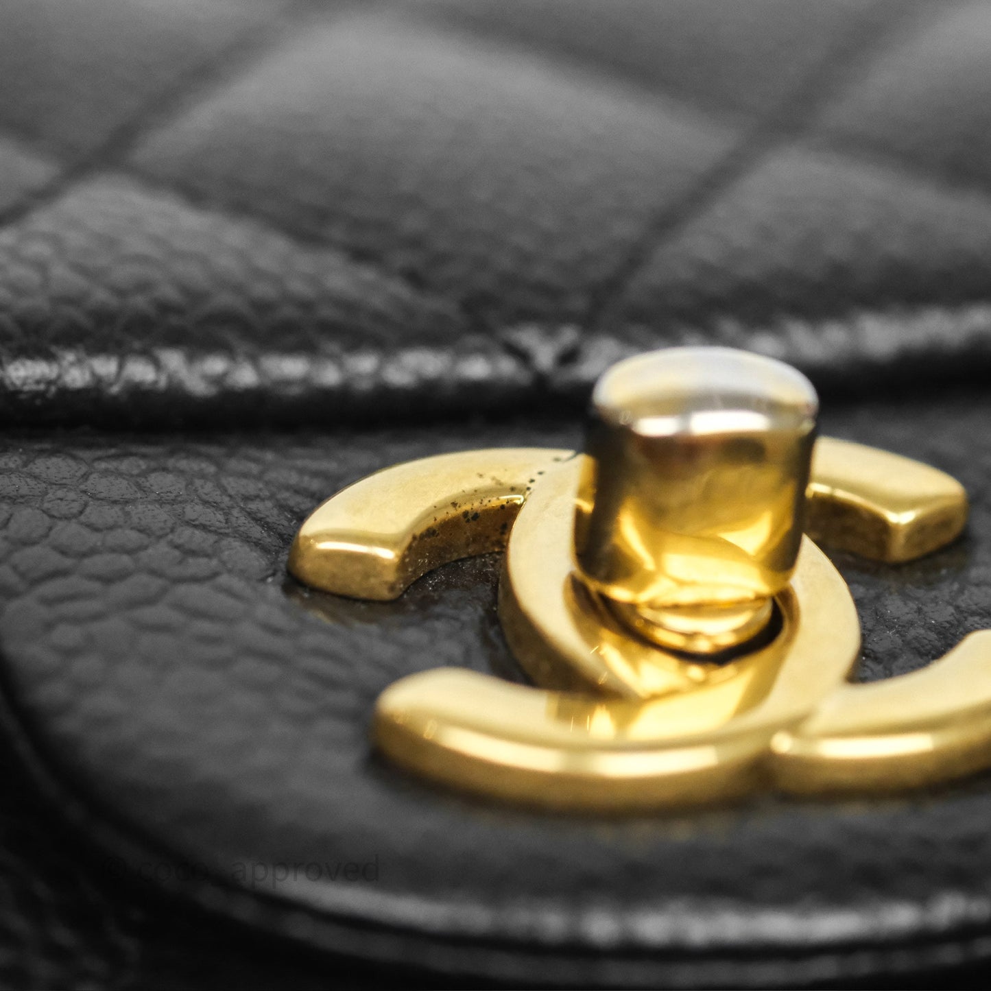 Chanel Mini Rectangular Quilted Black Caviar Aged Gold Hardware