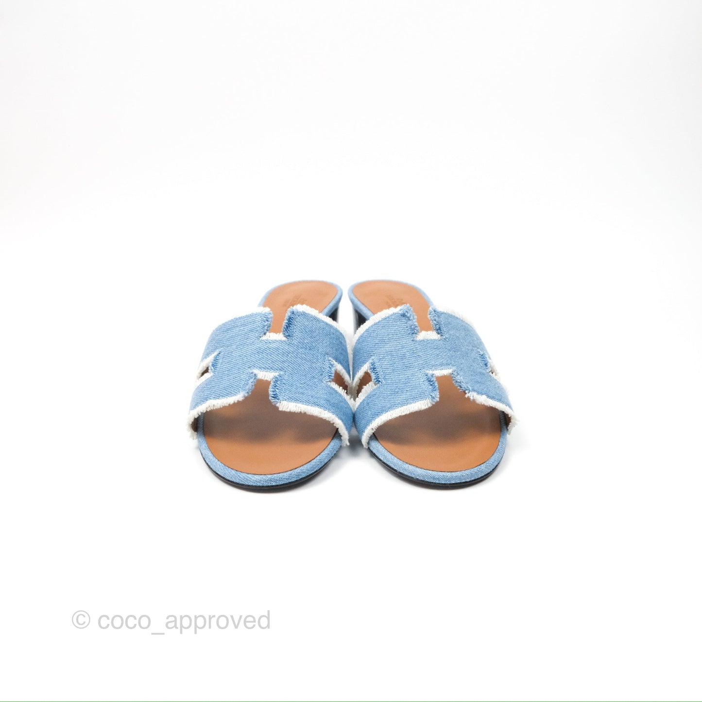 Hermès Oasis Denim Bleu Clair Sandals Size 38.5