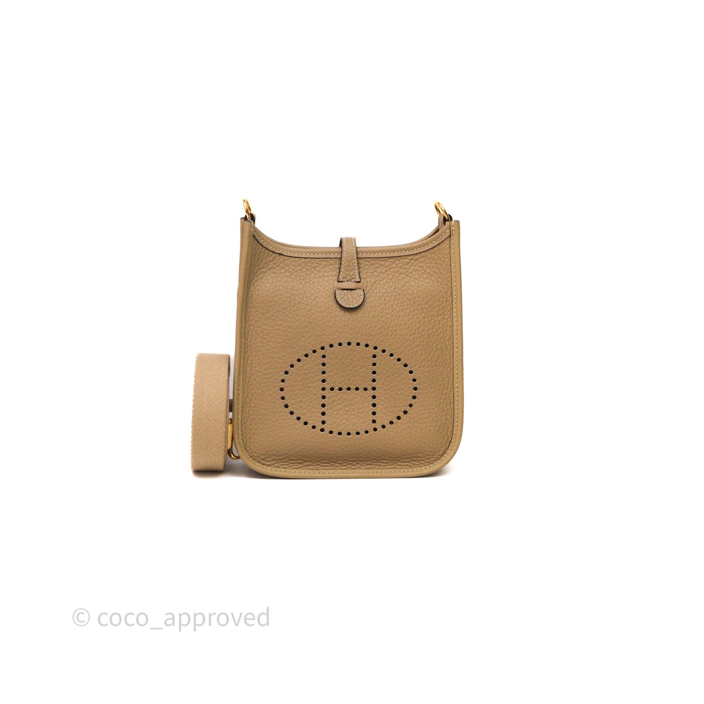 Hermès Mini Evelyne 16 Trench S2 Clemence Gold Hardware