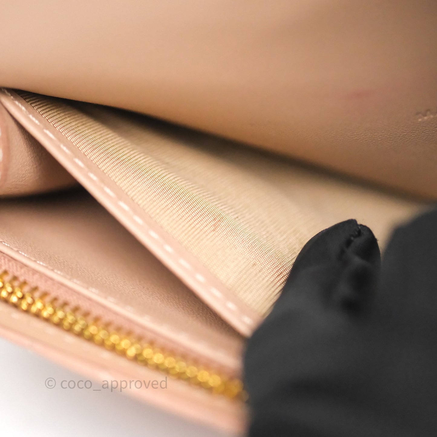 Christian Dior Caro Pouch with Chain In Supple Pink Cannage Calfskin
