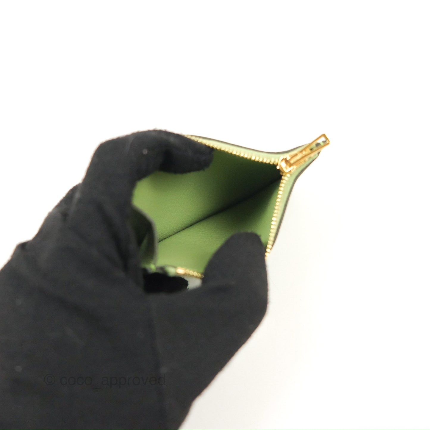 Hermès Constance Slim Wallet Vert Criquet Evercolour Gold Hardware