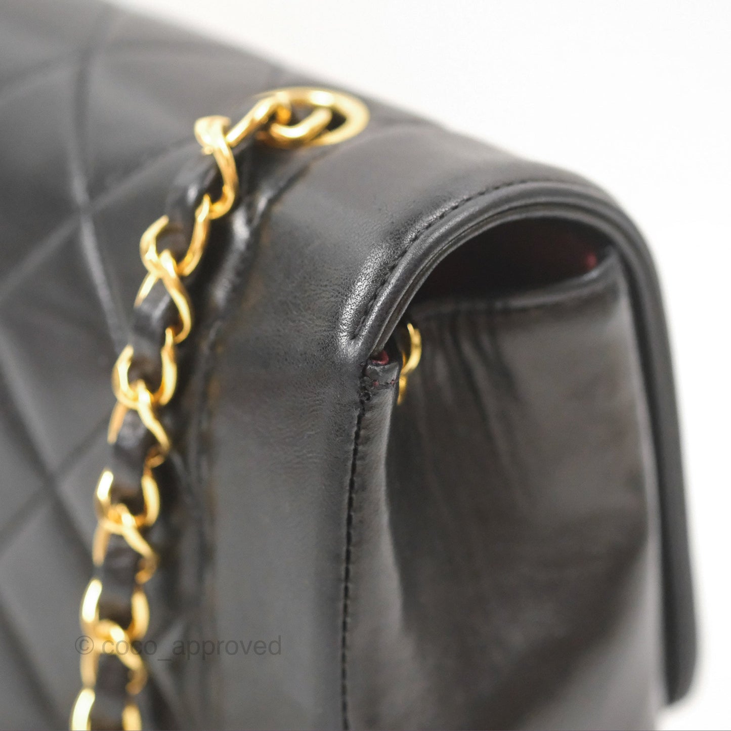 Chanel Vintage Medium Classic Diana Flap Bag Black Quilted Lambskin