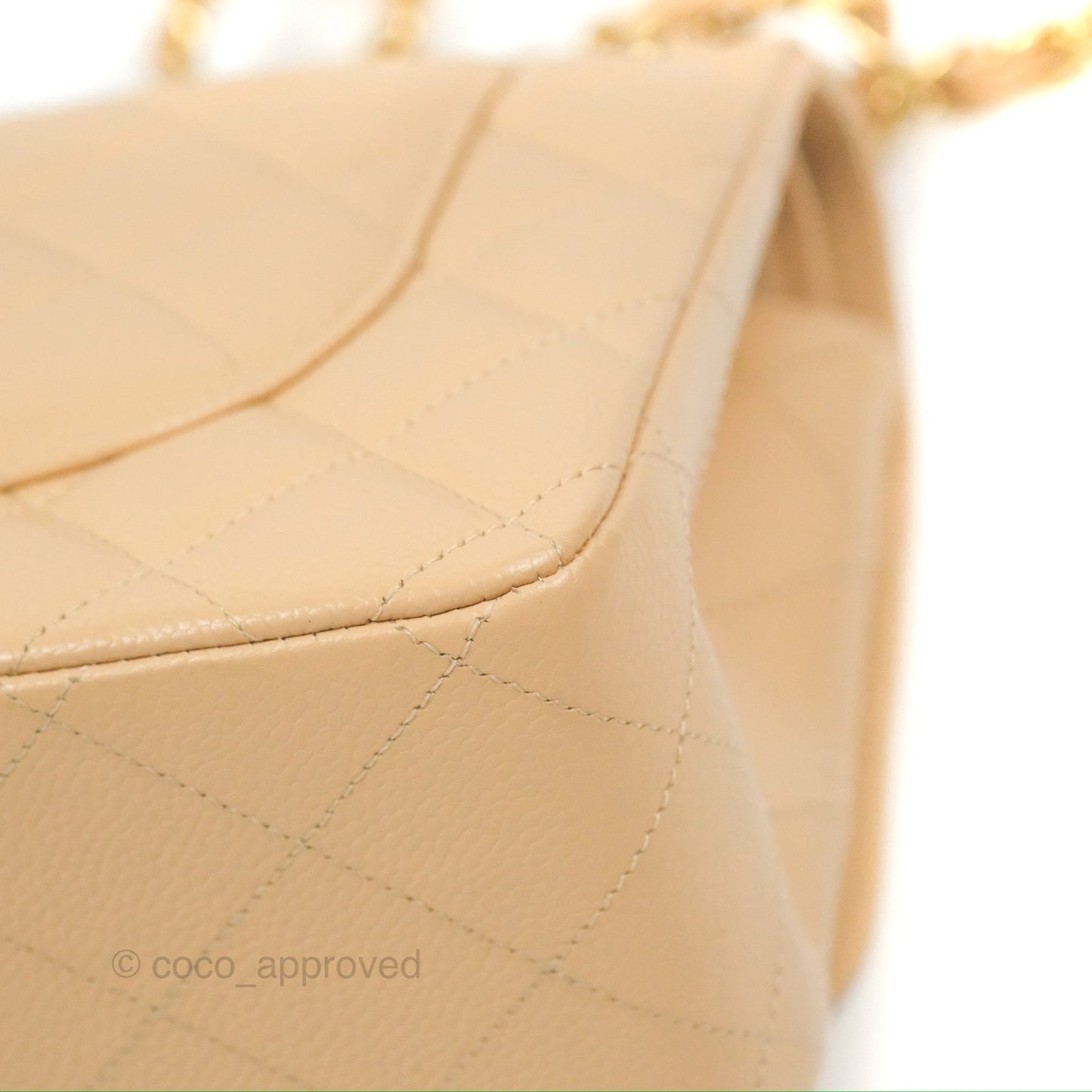 Chanel Jumbo Double Flap Beige Caviar Gold Hardware⁣⁣