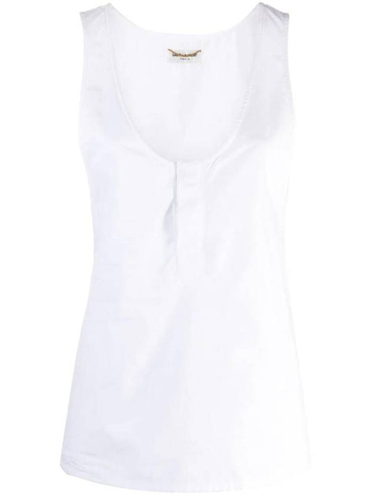 Luxury Saint Laurent Semi See-through Henry Tank Top 790074Y227W