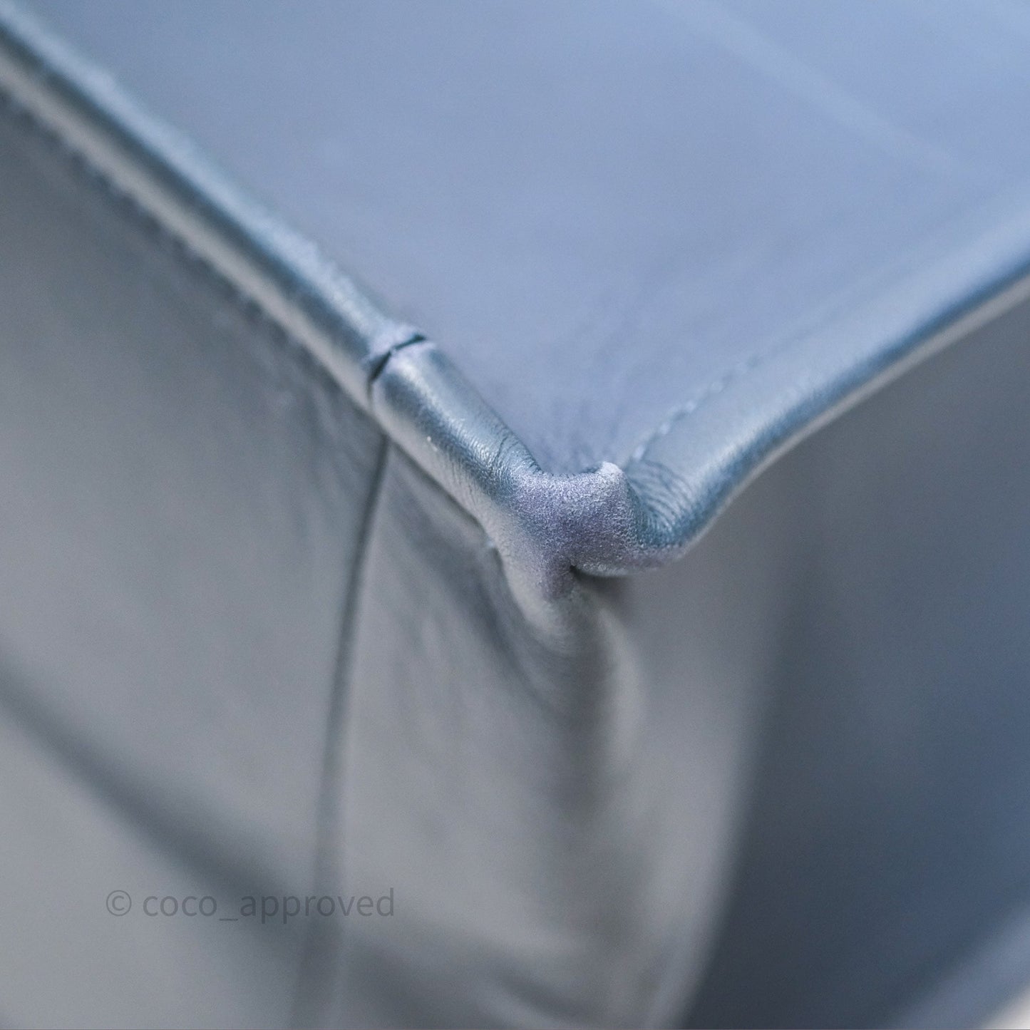 Christian Dior Medium Book Tote Blue Calfskin