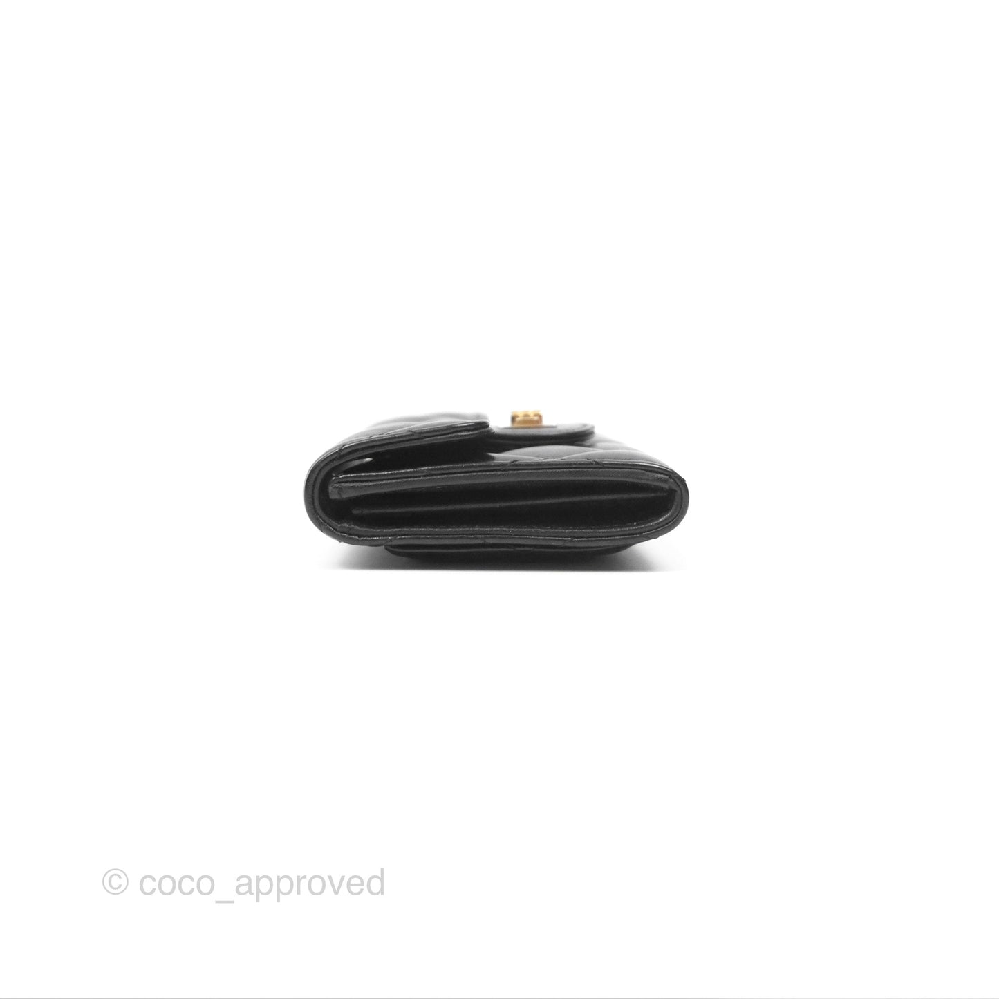 Chanel Reissue Card Holder Black Aged Calfskin Gold Hardware