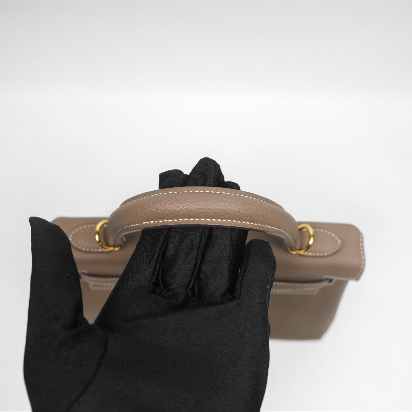 Hermès Retourne Kelly 25 Etoupe 18 Togo Gold Hardware
