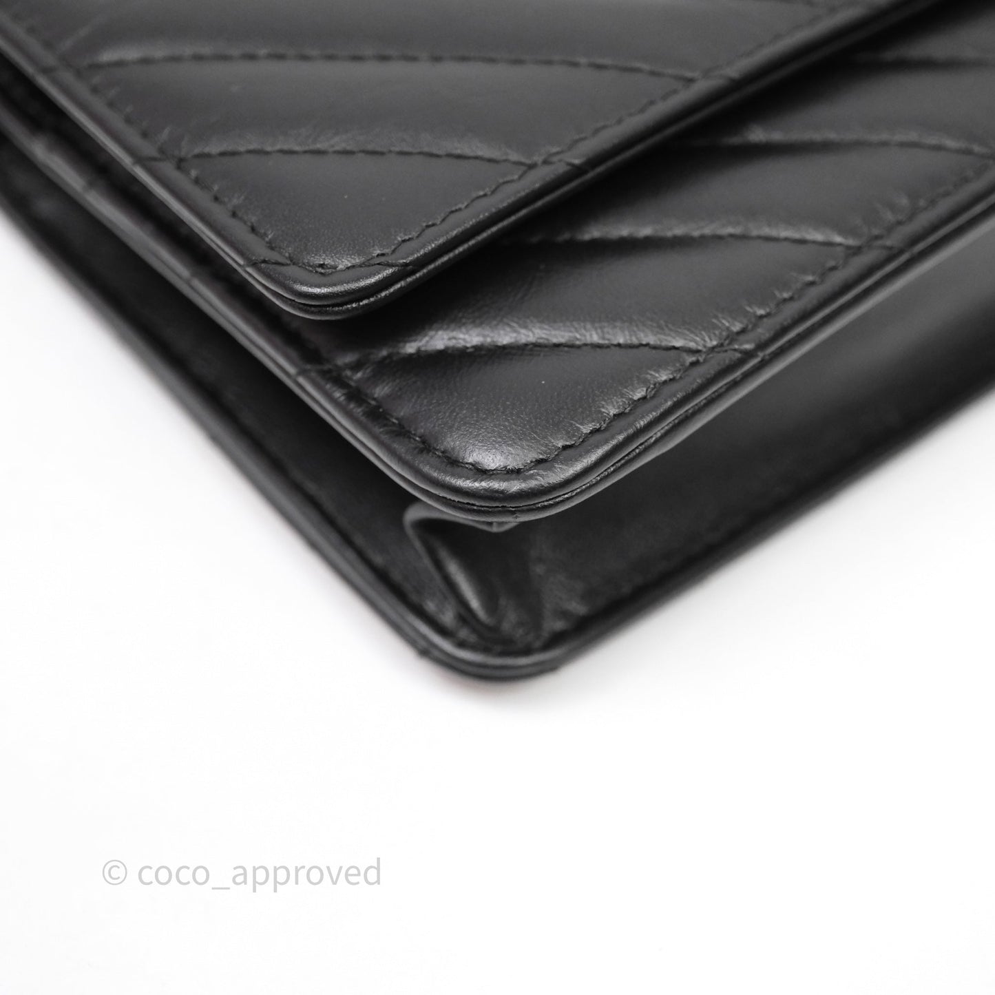 Chanel WOC Chevron Reissue So Black Calfskin