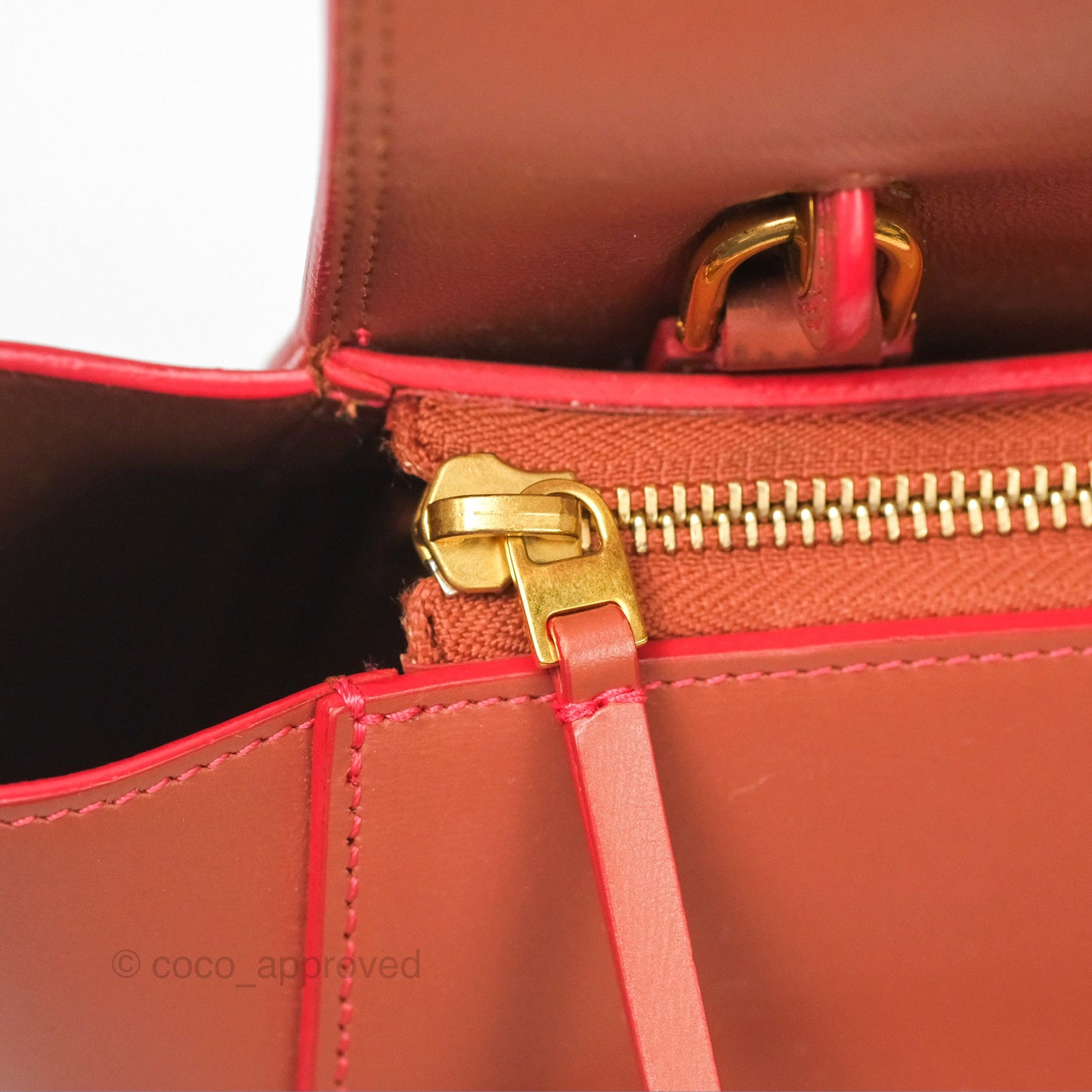 Celine Micro Belt Bag Terracotta Smooth Leather Gold Hardware