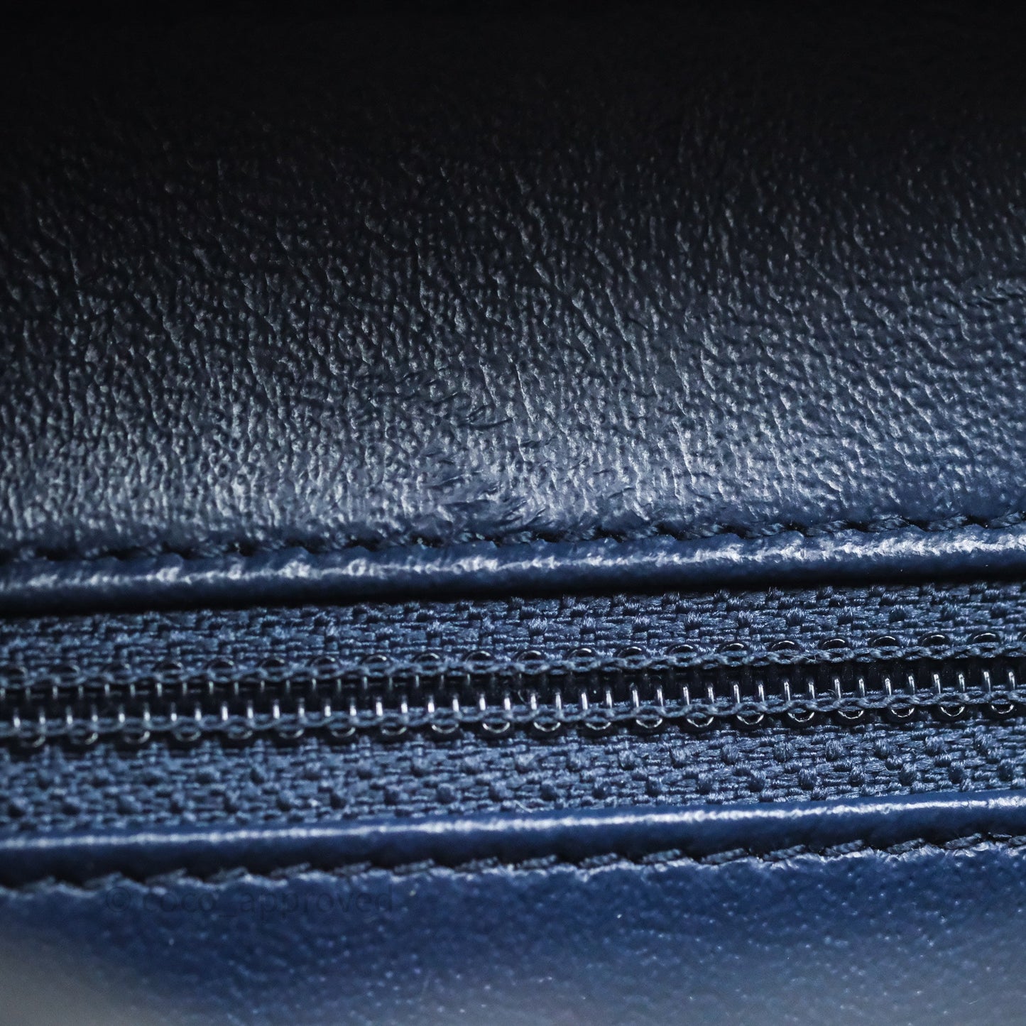 Chanel Medium CC Filigree Vanity Case Navy Tweed Python