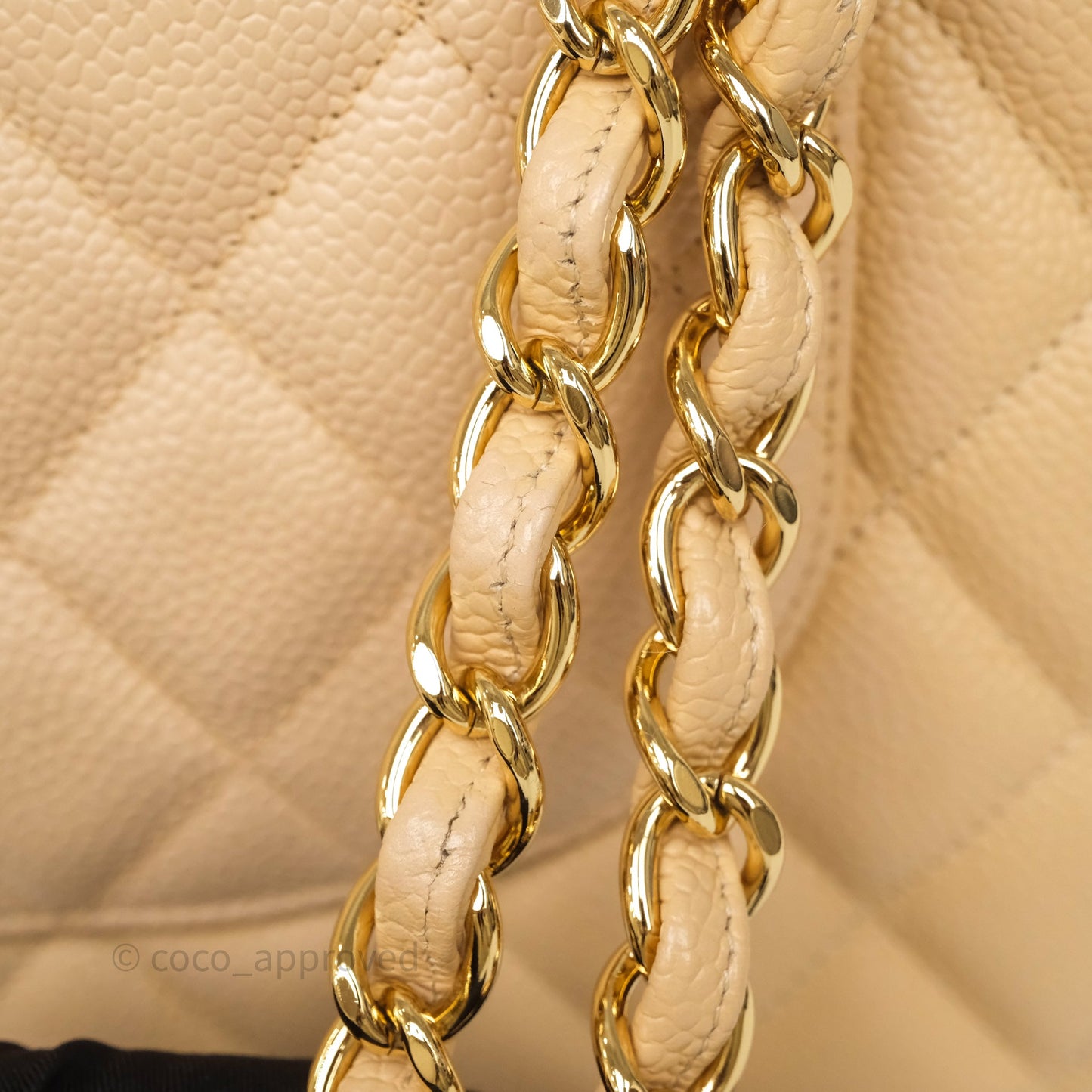 Chanel Jumbo Double Flap Beige Caviar Gold Hardware⁣⁣